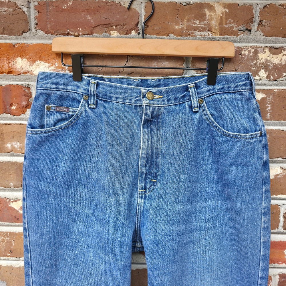Vintage LEE Jeans Womens 34x29 Blue 90s Western Rodeo High Waist Tapered Mom - Picture 9 of 12